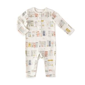 Pehr Henley Romper, Neighborhood Pattern, Size 3-6 Months